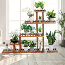 Garden Bamboo Plant Stand Rack Tier Potted Indoor&Outdoor Multiple Stand Holder Shelf Rack Planter Display for Patio Garden